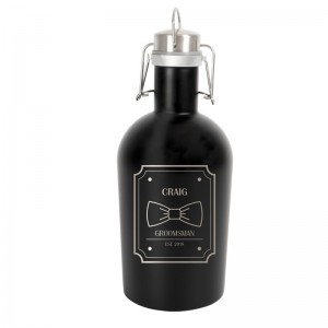 Cathys Concepts Personalized Stainless Steel Groomsman 64 Oz. Growler YCT3474